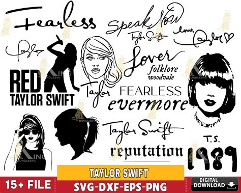 Taylor Swift Album Covers Svg And Png Bundle Taylor Swift Albums