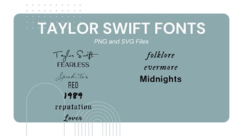 Taylor Swift Album Svg Fonts Fearless Speak Now 1989 Etsy Espa A