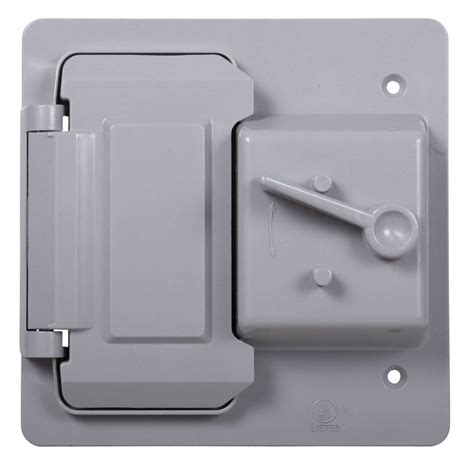 Taymac 2 Gang Rectangle Plastic Weatherproof Electrical Box Cover In