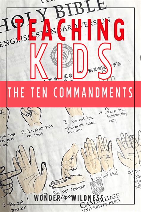 Teaching Kids The Ten Commandments Wonder Wildness