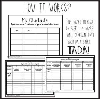 Teaching Strategies Gold Tsg Preschool Data Collection Form Literacy