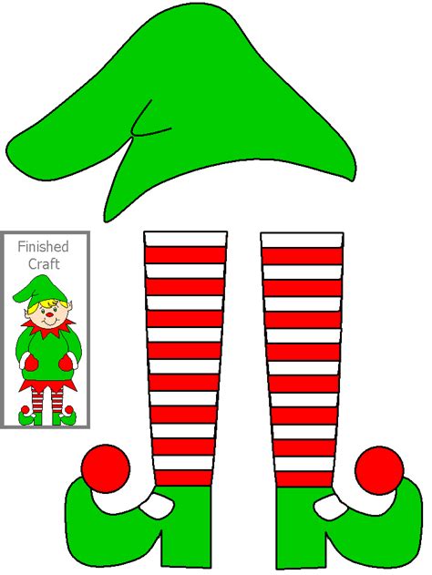 Template Christmas Elf Doll Christmas Cutouts Elf Crafts