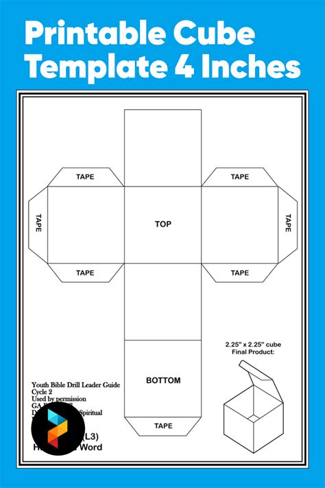 Cube Template Blueprint for Easy Crafting