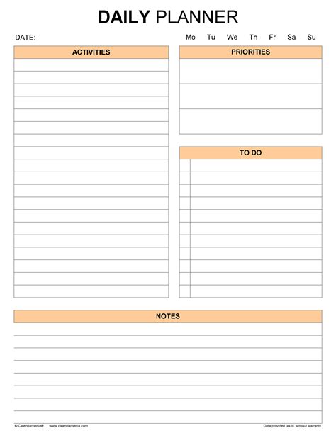 Template Journal Planner