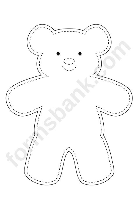 Teddy Bear Template Design for DIY Enthusiasts