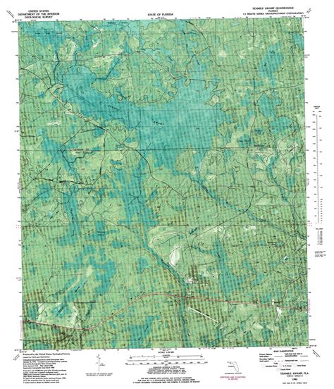 Tenmile Swamp Topographic Map 1 24 000 Scale Florida