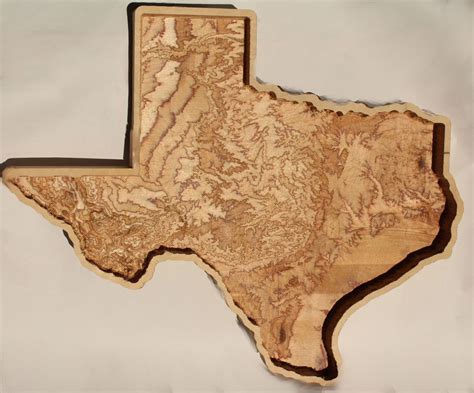 Texas 3D Wooden Raise Relief Map 20 Wall Maps Wooden Map Relief Map