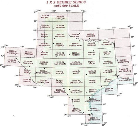 Texas Topographic Index Maps Tx State Usgs Topo Quads 24K 100K 250K