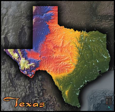 Texas Topographic Map World Maps