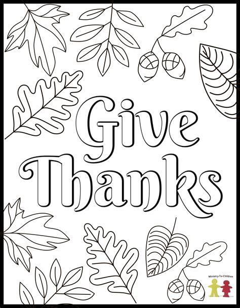 Thankful Coloring Pages