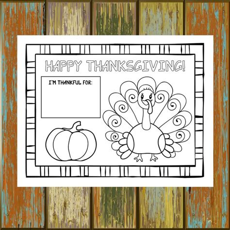 Thanksgiving Placemat Printable Printable Word Searches