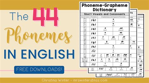 The 44 Phonemes In English Mrs Winter S Bliss Resources For