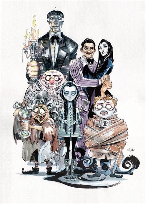 The Addams Family By Eduardo Francisco Illustrations Illustration Art