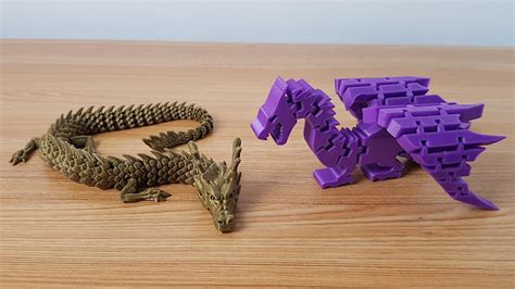 The Best Articulated Dragon Models Flexible Print In Place For 3D