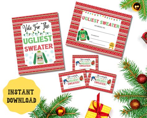 The Best Ugly Sweater Templates Cassie Smallwood