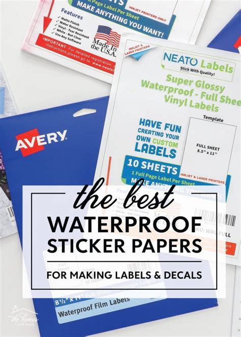 The Best Waterproof Sticker Papers For Making Labels Decals