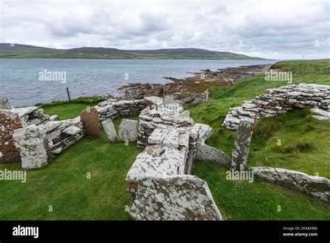 The Broch Of Gurness Orkney Islands Stock Photo Alamy