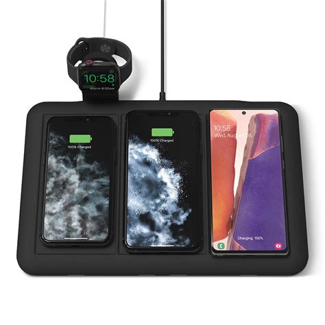 The Four Device Wireless Charging Mat Hammacher Schlemmer