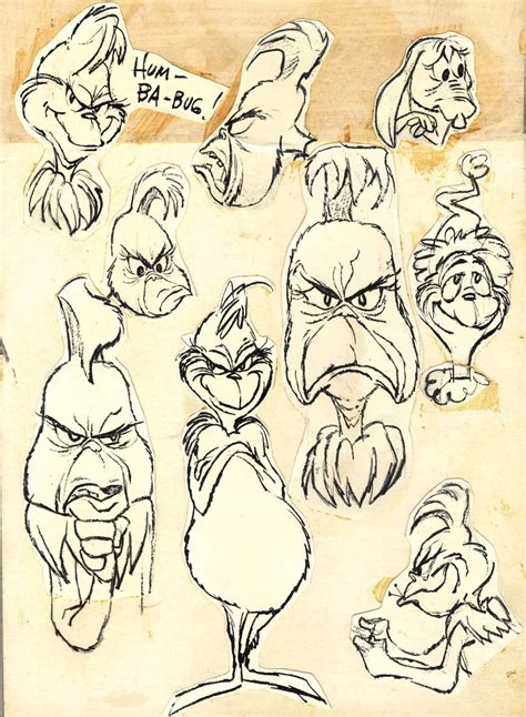 The Grinch Model Sheet Grinch Drawing Sketches Grinch