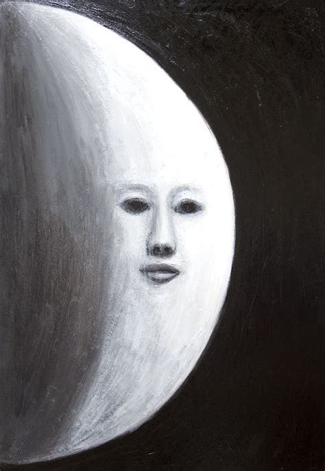 The Human Face On The Moon New Surreal Realism Black And White