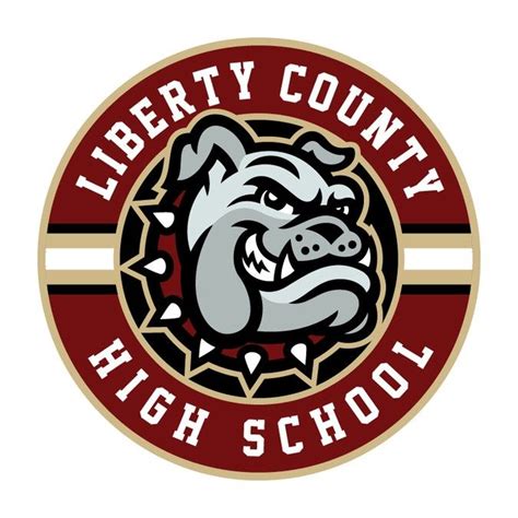 The Liberty County High School Logo Is Shown In Red And Gold With An