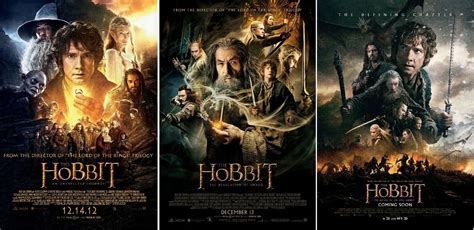 The Lord Of The Rings Trilogy Poster Set And The Hobbit