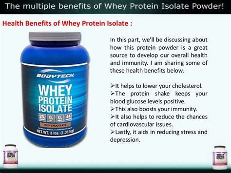 The Multiple Benefits Of Whey Protein Isolate Powder