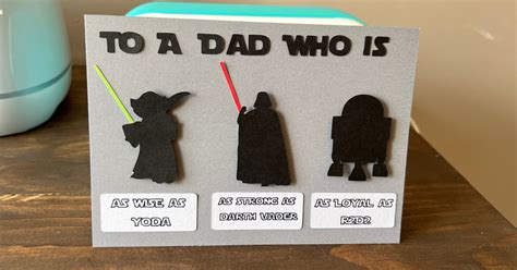 The Perfect Star Wars Cricut Fathers Day Card Easy Diy For Dad Simply Crafty Life