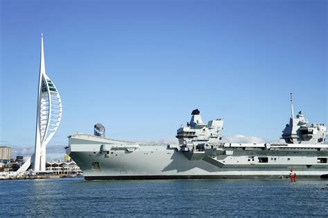 The Royal Navy Aircraft Carrier Hms Queen Elizabeth As It Arrives Back