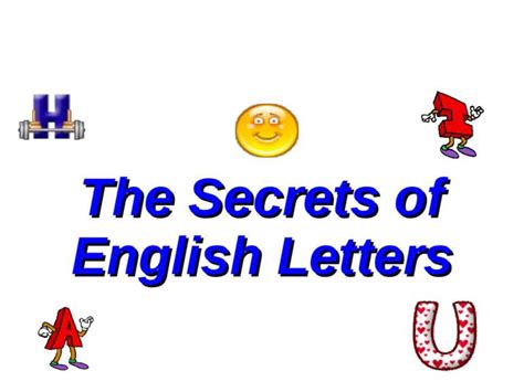 The Secrets Of English Letters