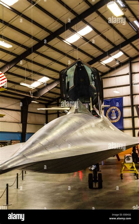 The Sr 71 Blackbird Spy Plane At The March Field Air Museum In