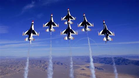 The Thunderbirds F 16 Hd Desktop Wallpaper Widescreen High