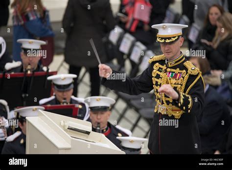 The U S Marine Corps Band Plays Music During The 58Th Presidential