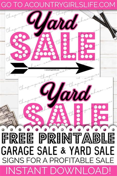 The Yard Sale Is On And It S Free Printable For All To Use