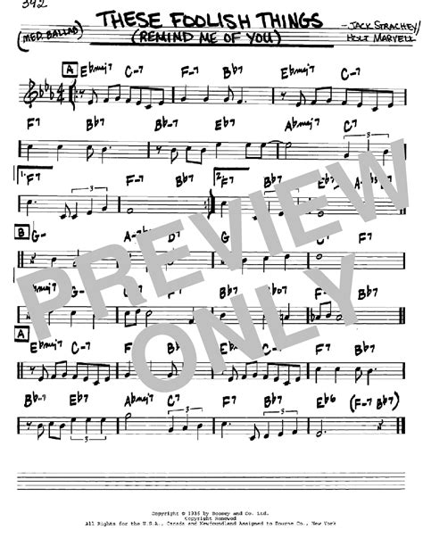 These Foolish Things Remind Me Of You Sheet Music Direct