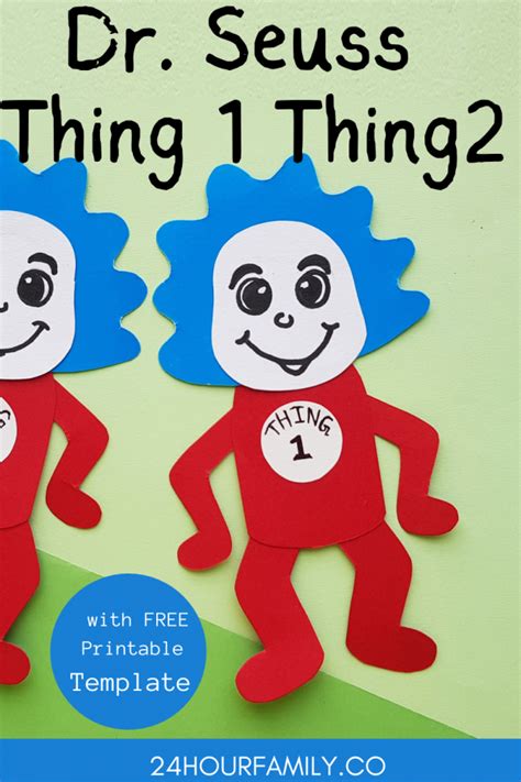 Thing 1 And Thing 2 Craft Free Template 24Hourfamily Com