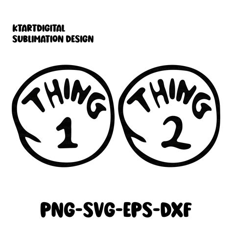 Thing 1 And Thing 2 Svg Png