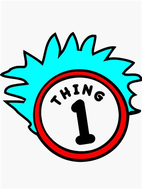 Thing 1 Thing 2 Sticker For Sale By Moullknoz Redbubble