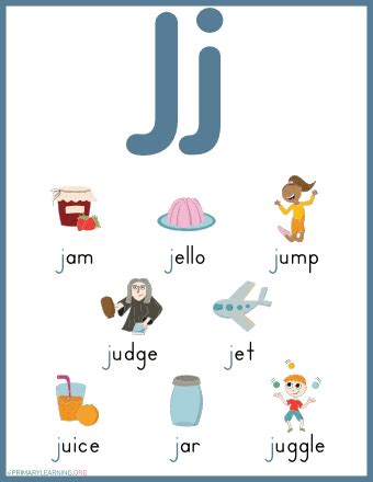 Things That Begin With The Letter J Primarylearning Org