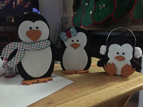 This Penguin Trio Was Bought At Wood Creations Penguin Christmas