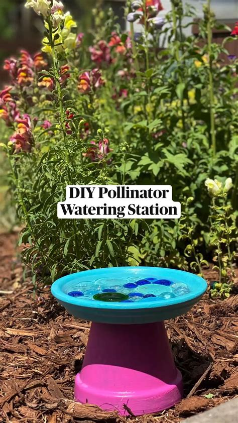 This Pollinator Watering Station Is An Easy Diy Garden Project To Help