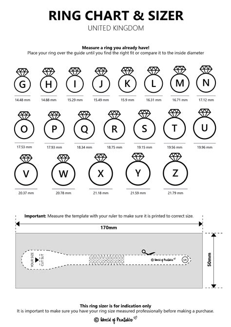 This Printable Ring Sizer Uk Is Perfect If You Need A British Ring