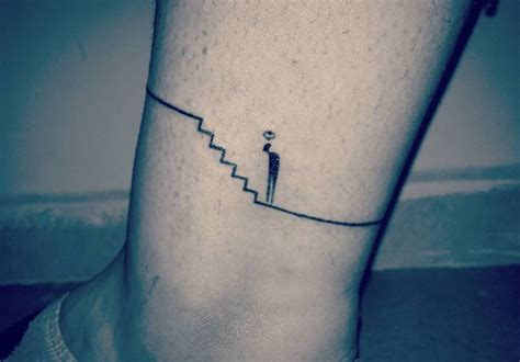 This Stairs Tattoo Is Super Artsy And Whimsical Tattoos Abstract