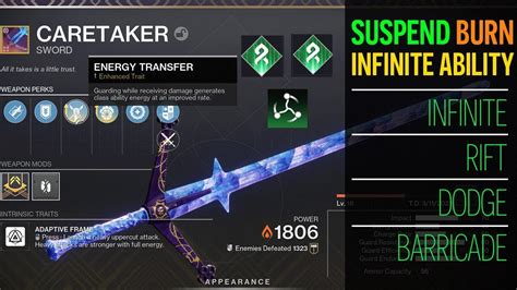 This Sword Is Perfect For All Strand Builds Caretaker God Roll Destiny