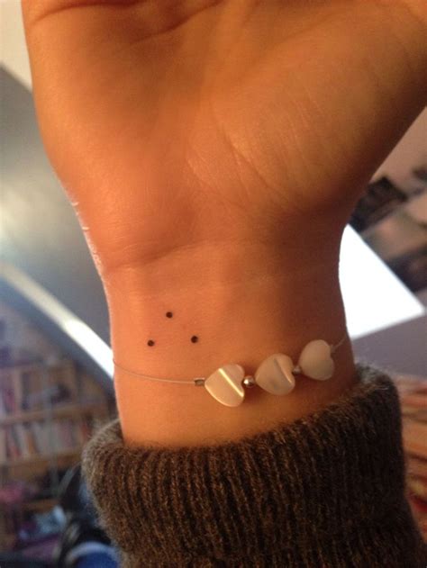 Three Dot Tattoos In Triangular Pattern Meanings Tattooswin