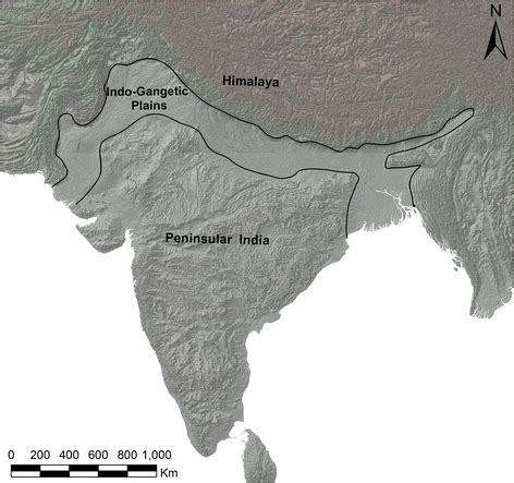 Three Main Sub Divisions Of Indian Subcontinent Namely Peninsular