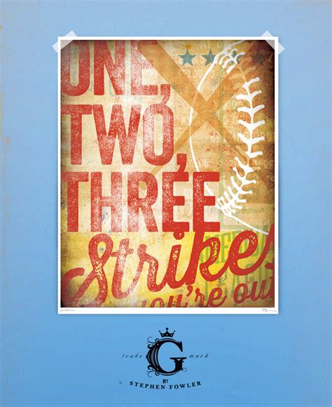 Three Strikes You Re Out Baseball Art Giclee Archival Etsy