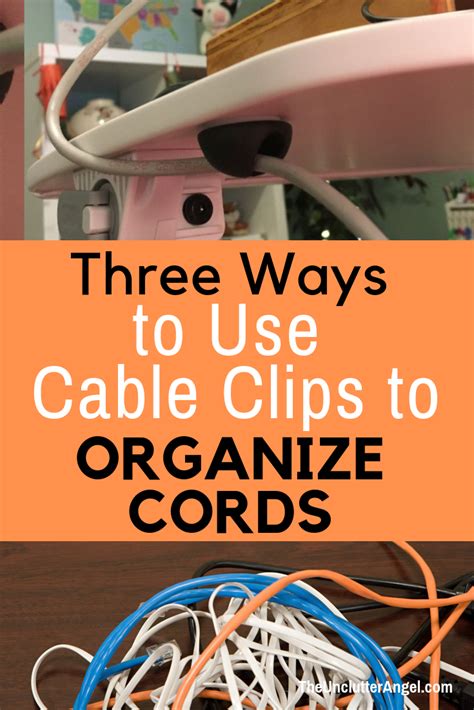 Three Ways To Use Cable Clips To Organize Cords Cord Organization