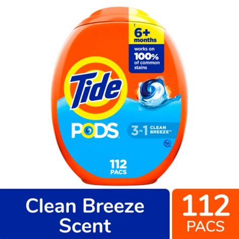 Tide Pods Clean Breeze Laundry Detergent Pods 112 Ct Fred Meyer