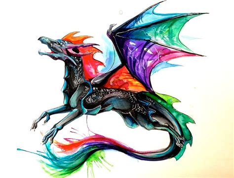 Tie Dye Dragon Tattoo By Lucky978 On Deviantart